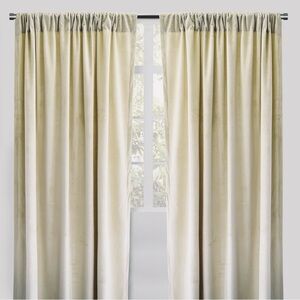 Torino Curtain Panels | Solid Velvet by Rodeo Home set off 2 ( 54”x96”)
